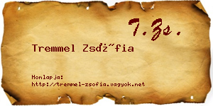 Tremmel Zsófia névjegykártya