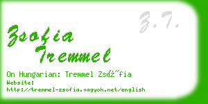 zsofia tremmel business card